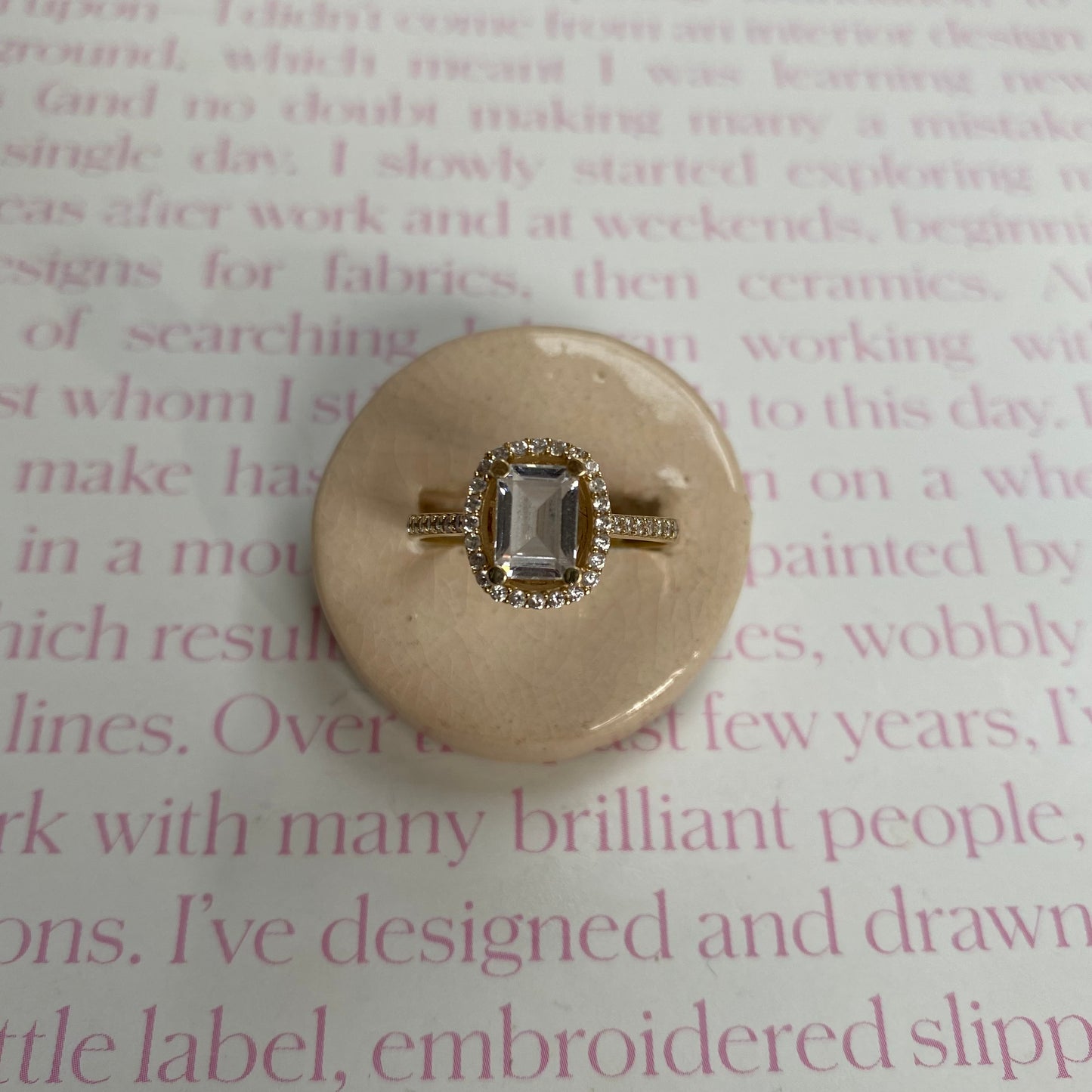 14 carat gold classic engagement CZ cluster ring