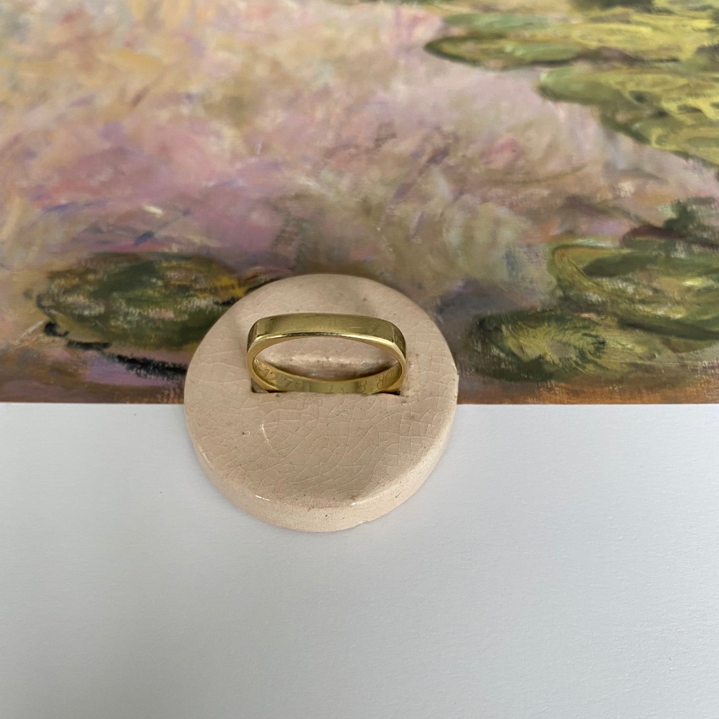 14 carat gold modern square band ring