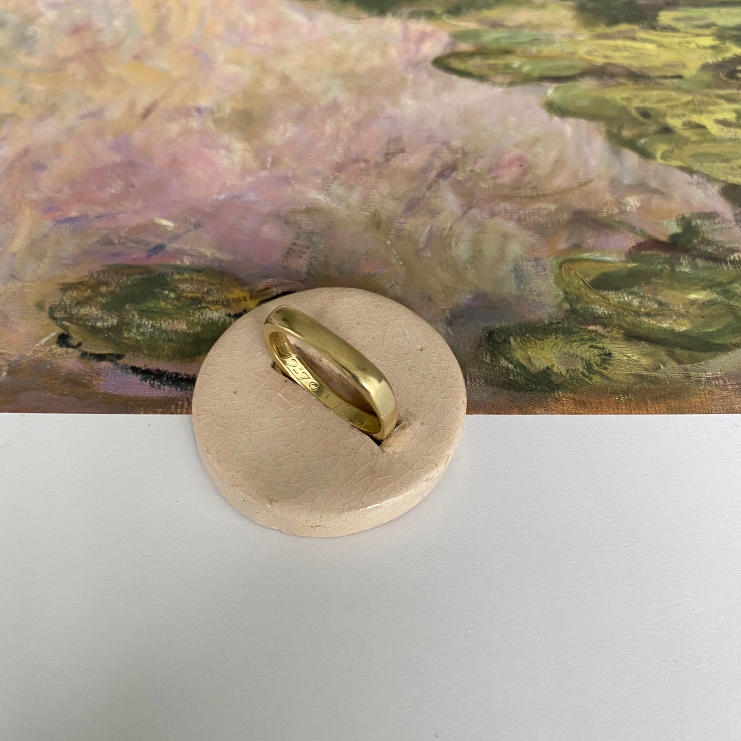 14 carat gold modern square band ring