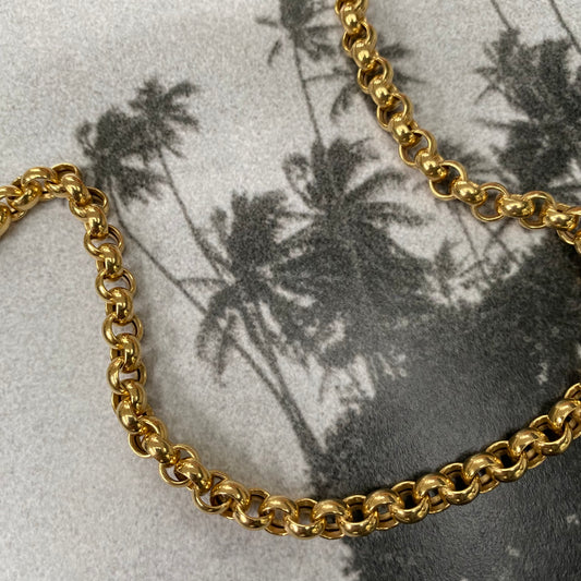 14 carat gold jasseron chain necklace
