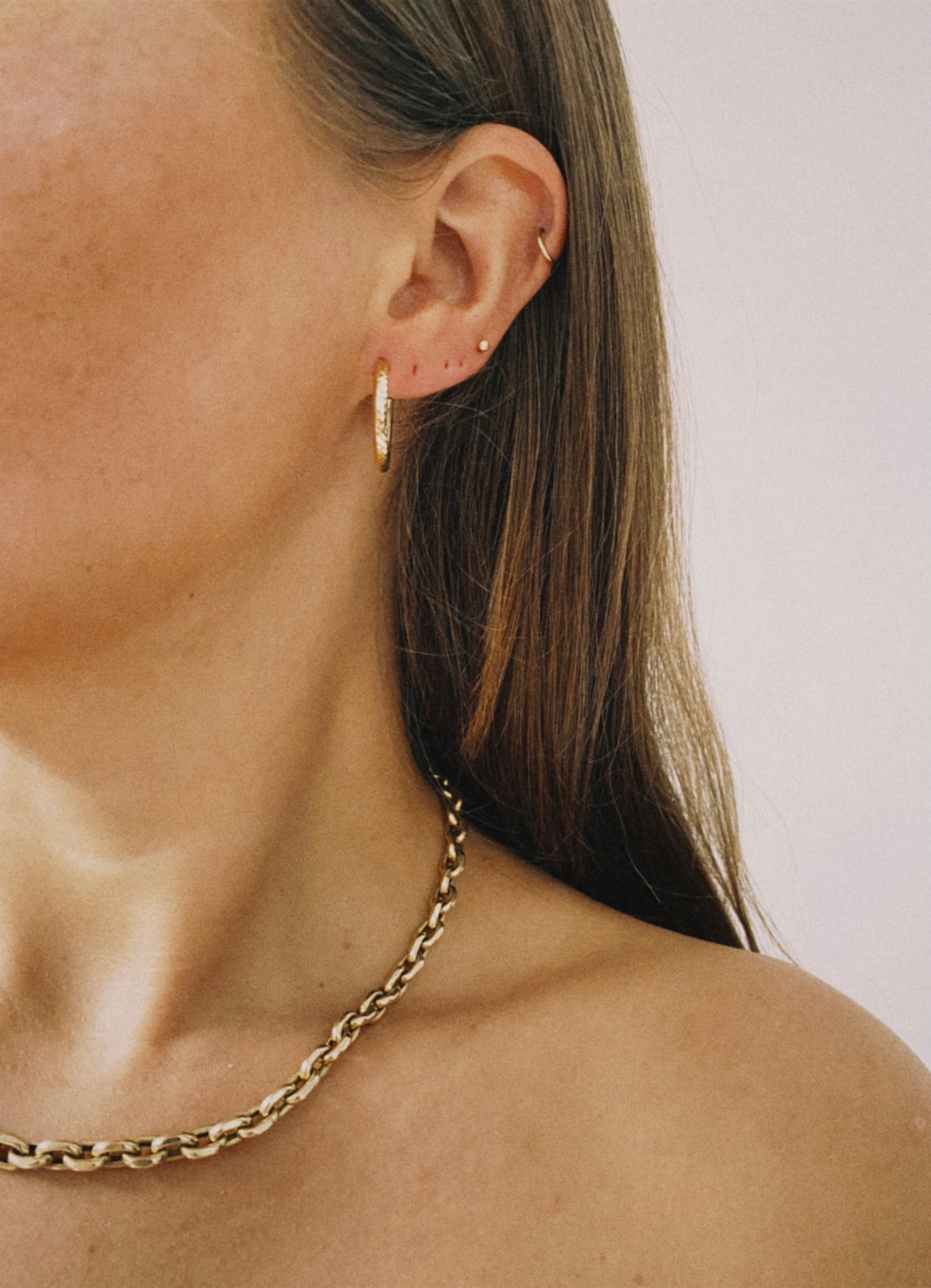 14 carat gold big disco hoop