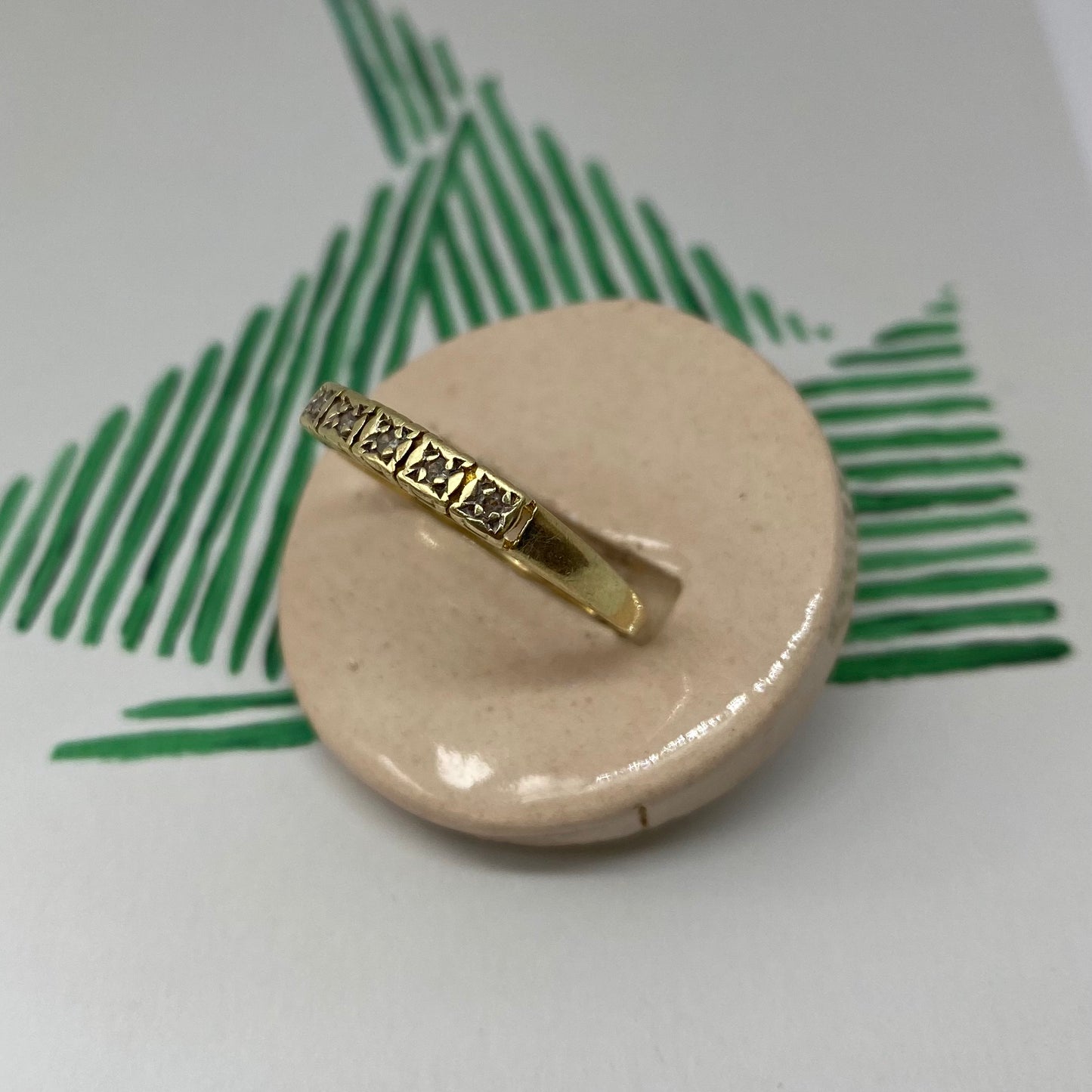 14 carat gold diamond half eternity ring
