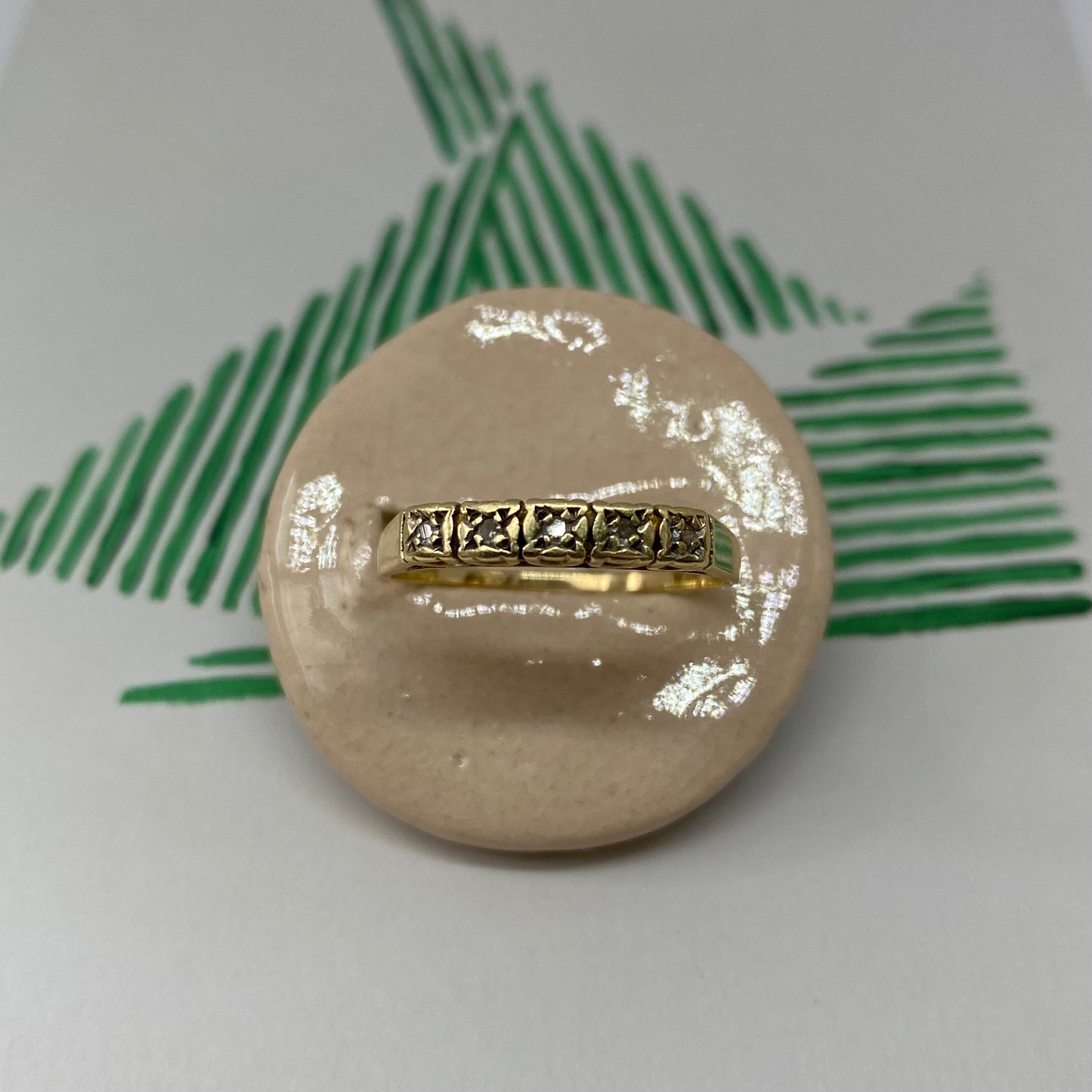 14 carat gold diamond half eternity ring