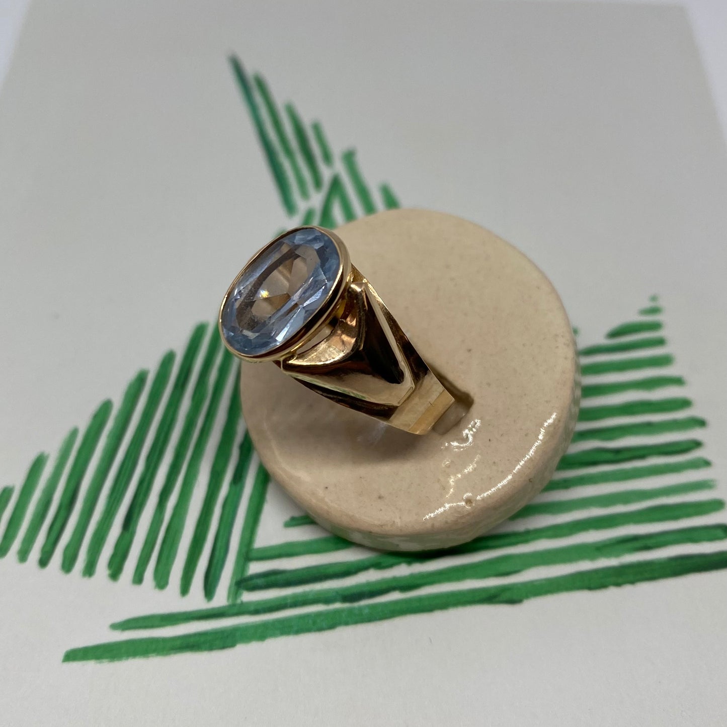 14 carat gold topaz ring