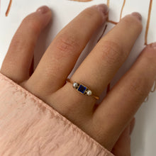 Load image into Gallery viewer, 18 carat gold sapphire and pearl ring
