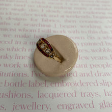 Load image into Gallery viewer, *NEW* 14 carat gold art deco ruby, pearl and CZ ring

