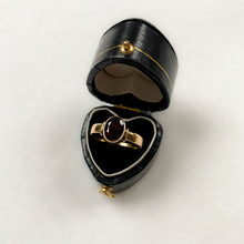 Load image into Gallery viewer, 14 carat gold single oval garnet ring
