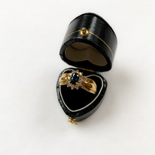 Load image into Gallery viewer, 18 carat gold sapphire and diamond cluster ring
