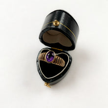 Load image into Gallery viewer, 8 carat gold bold rible ring with oval amethyst
