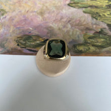 Load image into Gallery viewer, 8 carat gold mixed cut tourmaline signet ring
