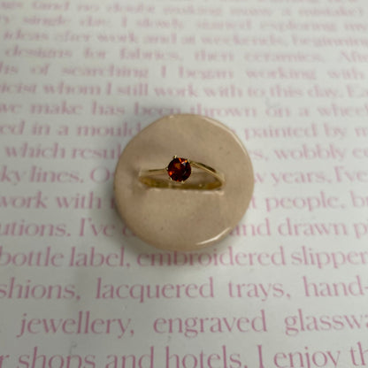 14 carat gold asymmetric solitaire citrine ring