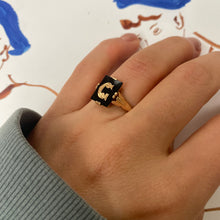 Load image into Gallery viewer, *NEW* 9 carat gold initial onyx signet ring
