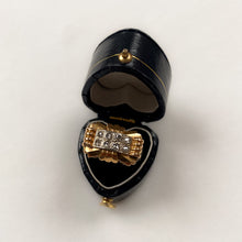 Load image into Gallery viewer, 18 carat gold bold art deco with 8 diamond ring
