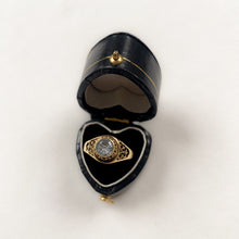 Load image into Gallery viewer, 14 carat gold spinel ring with decorative sides
