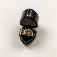 Load image into Gallery viewer, 14 carat gold citrine, garnet and prasiolite ring
