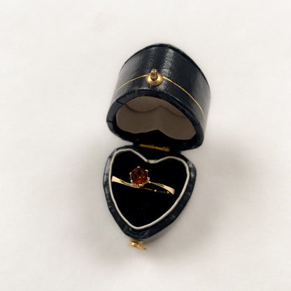 14 carat gold asymmetric solitaire citrine ring