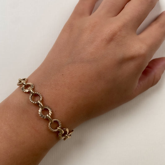 9 carat chain bracelet with padlock heart