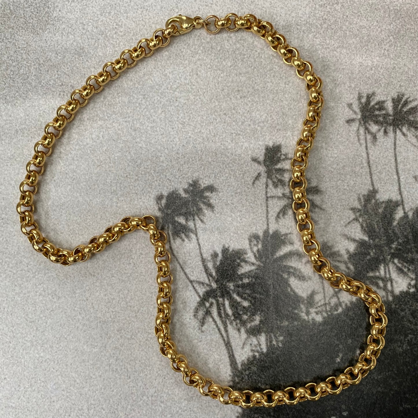 14 carat gold jasseron chain necklace