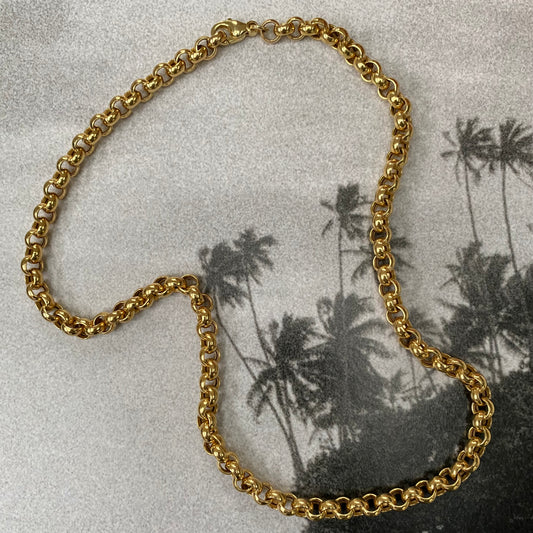 14 carat gold jasseron chain necklace