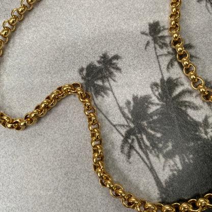 14 carat gold jasseron chain necklace