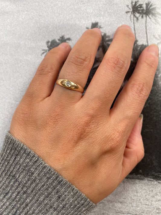 10 carat dome ring with single diamond