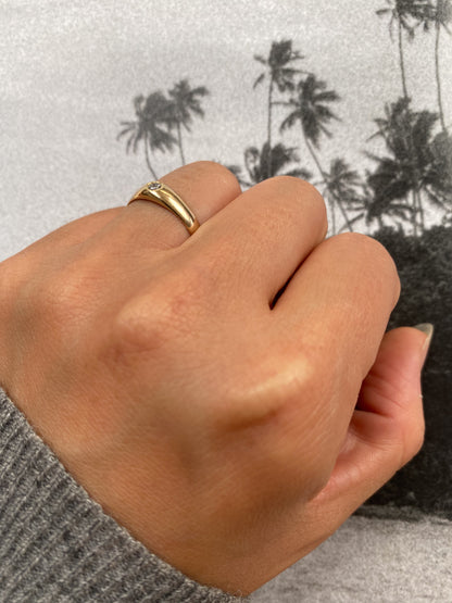 10 carat dome ring with single diamond
