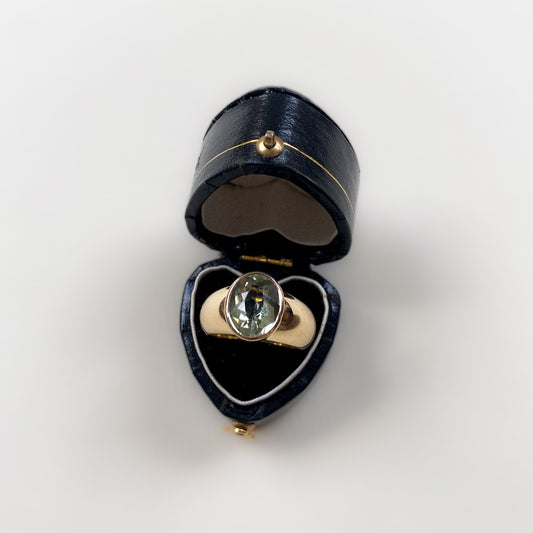 18 carat gold modern bold tourmaline ring