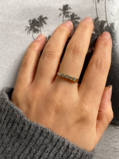 14 carat gold diamond half eternity ring