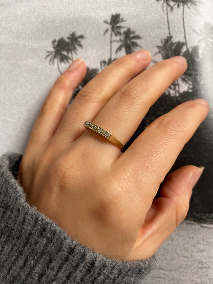 14 carat gold diamond half eternity ring