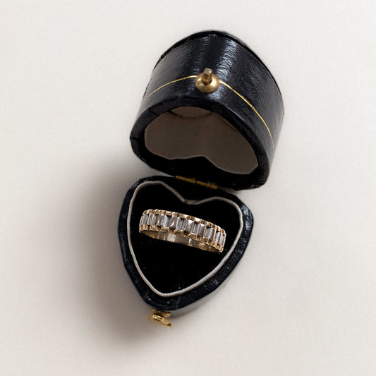 14 carat yellow and white mix gold rolex ring