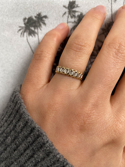 14 carat yellow and white mix gold rolex ring