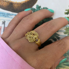 Load image into Gallery viewer, 18 carat gold carpet beater with ruby ring
