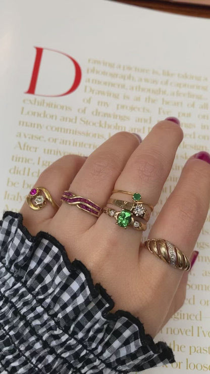 18 carat gold ruby and diamond ring
