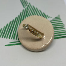 Load image into Gallery viewer, 14 carat gold diamond shoulder ring
