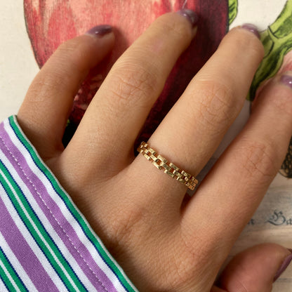 14 carat gold rolex chain ring