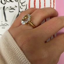 Load image into Gallery viewer, 18 carat gold aquamarine ring
