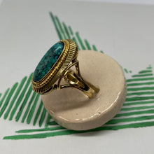 Load image into Gallery viewer, 18 carat gold turquoise ring
