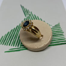 Load image into Gallery viewer, 18 carat gold sapphire and diamond cluster ring

