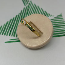 Load image into Gallery viewer, 18 carat gold emerald and diamond half eternity ring
