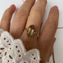 Load image into Gallery viewer, 14 carat gold oval citrine ring
