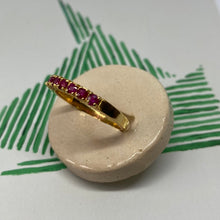 Load image into Gallery viewer, 18 carat gold ruby half eternity
