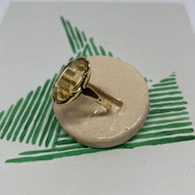 Load image into Gallery viewer, 14 carat gold oval citrine ring
