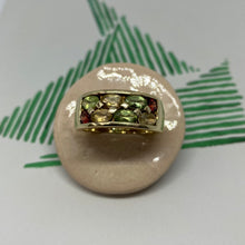 Load image into Gallery viewer, 14 carat gold citrine, garnet and prasiolite ring
