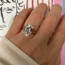 Load image into Gallery viewer, 18 carat gold aquamarine ring
