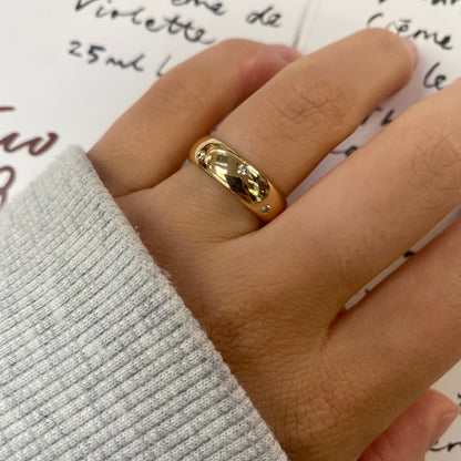 18 carat gold bold diamond ring