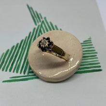 Load image into Gallery viewer, 9 carat gold sapphire and diamond daisy shape
