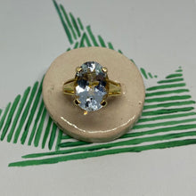 Load image into Gallery viewer, 18 carat gold aquamarine ring
