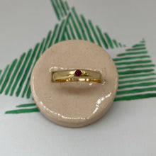 Load image into Gallery viewer, 14 carat gold solitaire ruby ring
