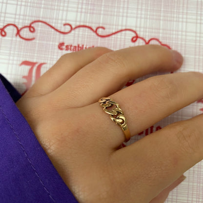9 carat chain ring